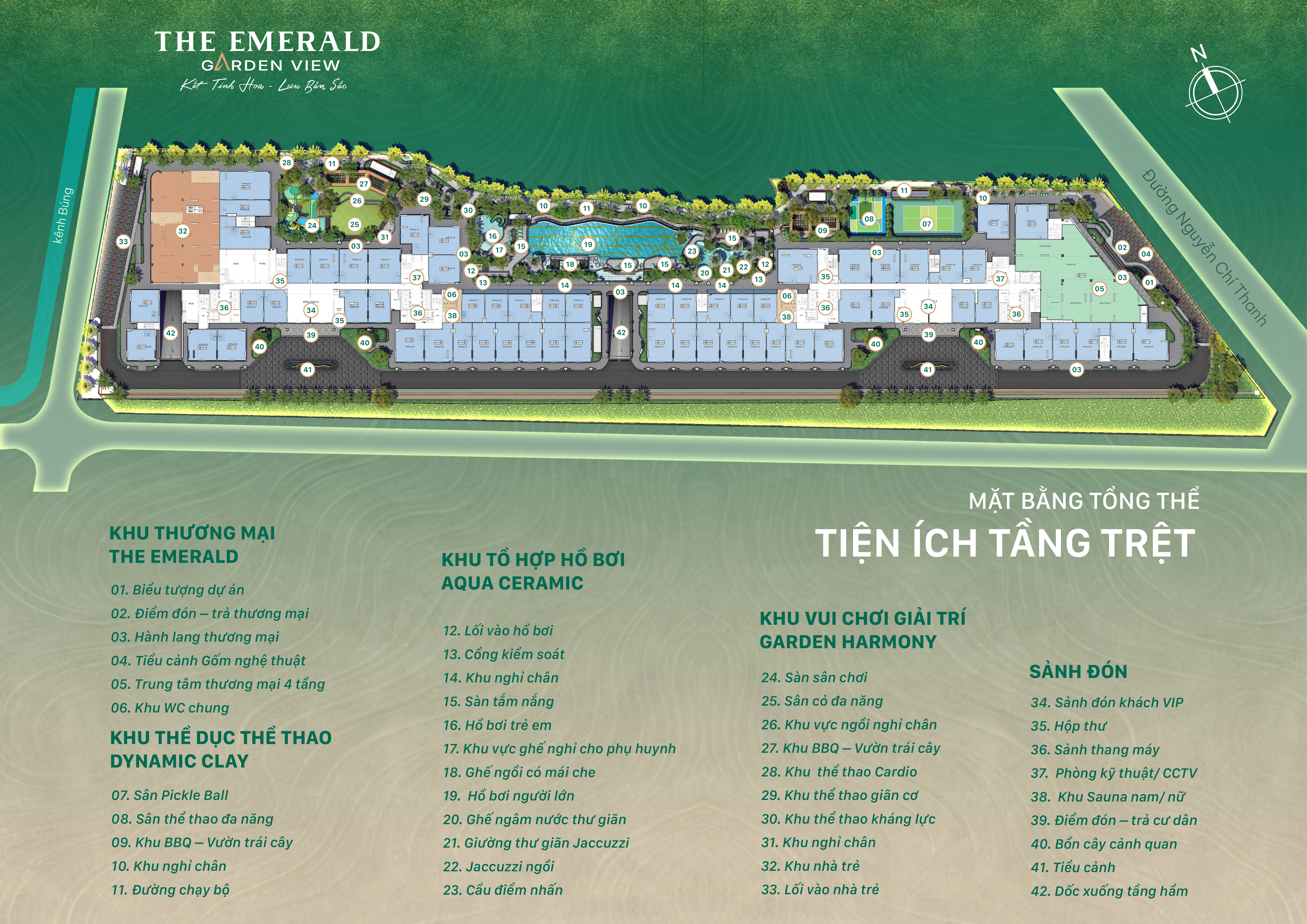 The Emerald Garden View sơ đồ tầng trệt